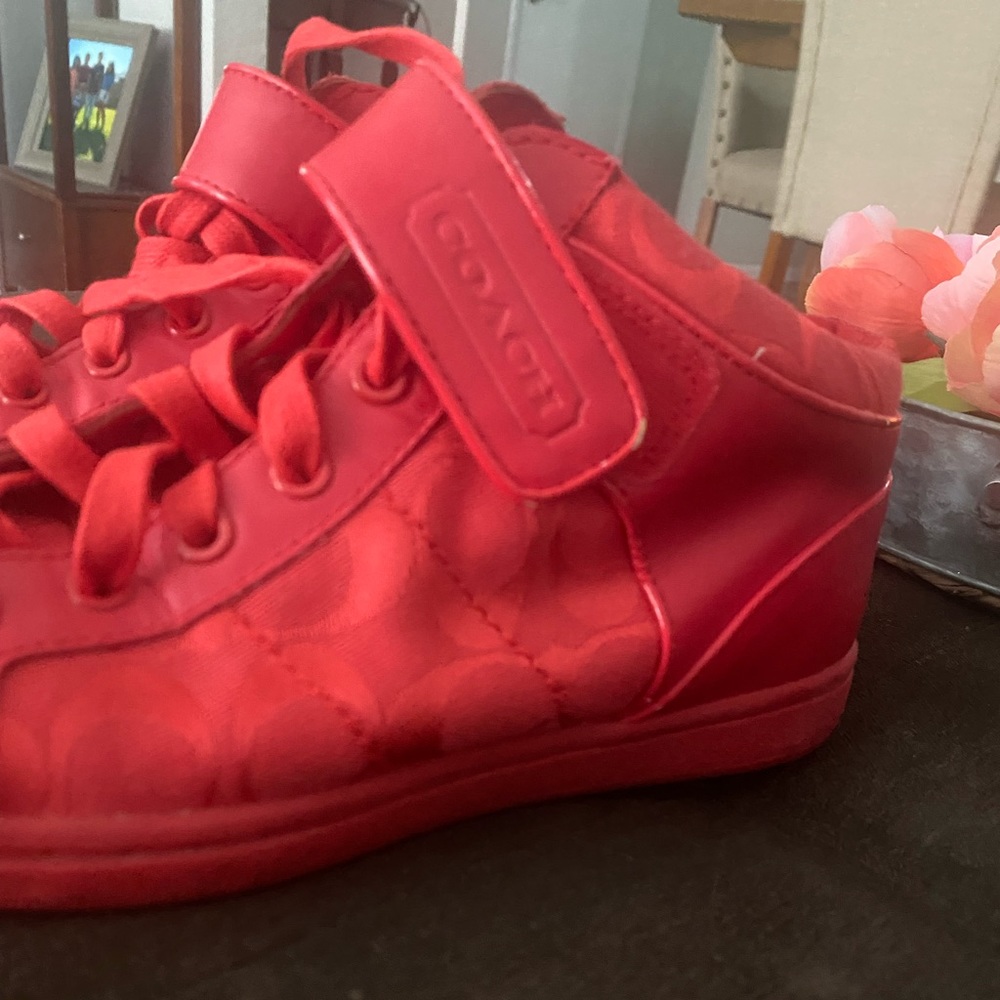 Red coach sneakers